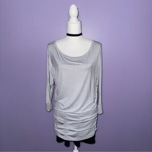 NEW Zenana Grey Off the Shoulder Top